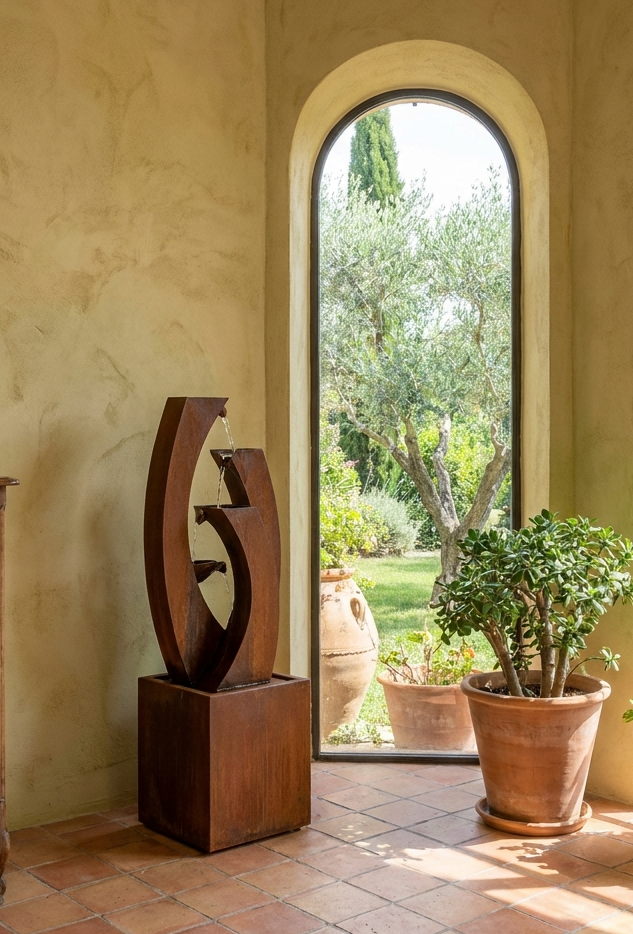 Fontaine provençale en corten